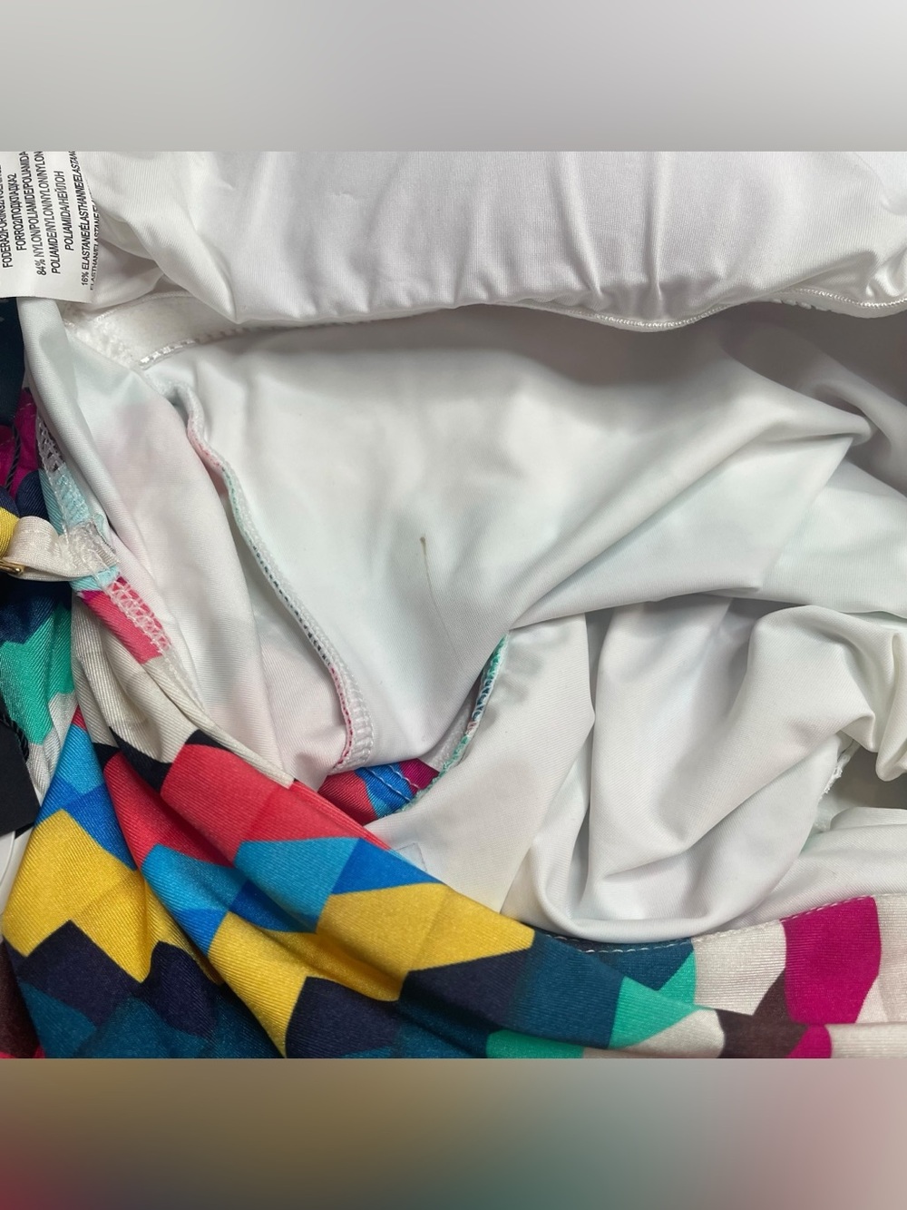 La Blanca Slice of Paradise One Piece Swimsuit Multicolor Geometric Size 10 New - Picture 9 of 9